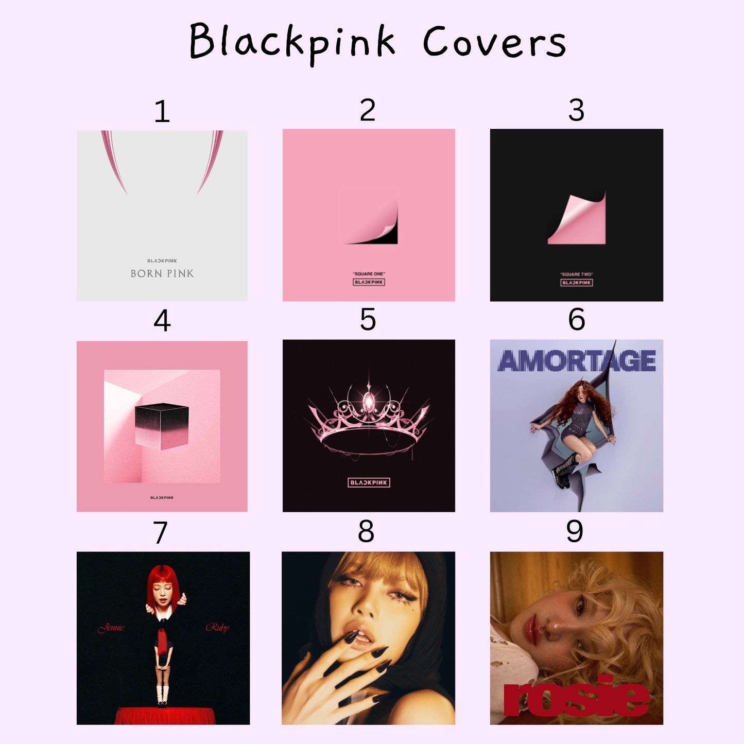 Blackpink Album Cover Keychains