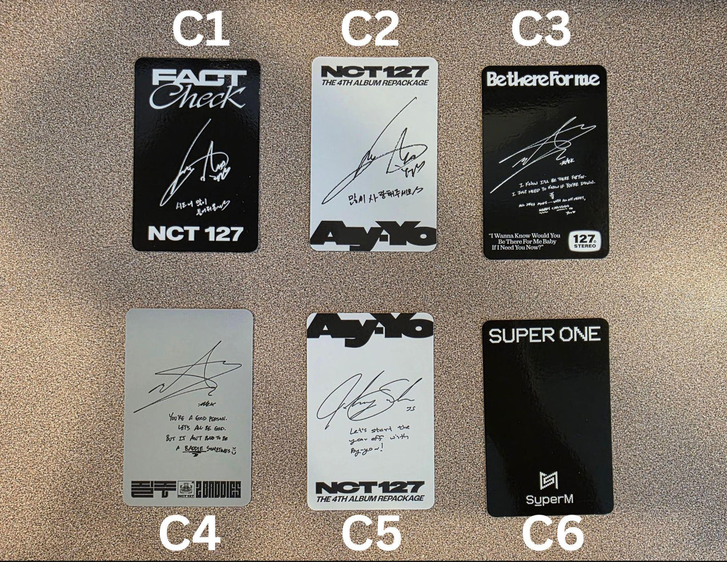 Assorted Official NCT/SuperM Photocards (Walk, Shalala, Ay-Yo, TAP, etc.)