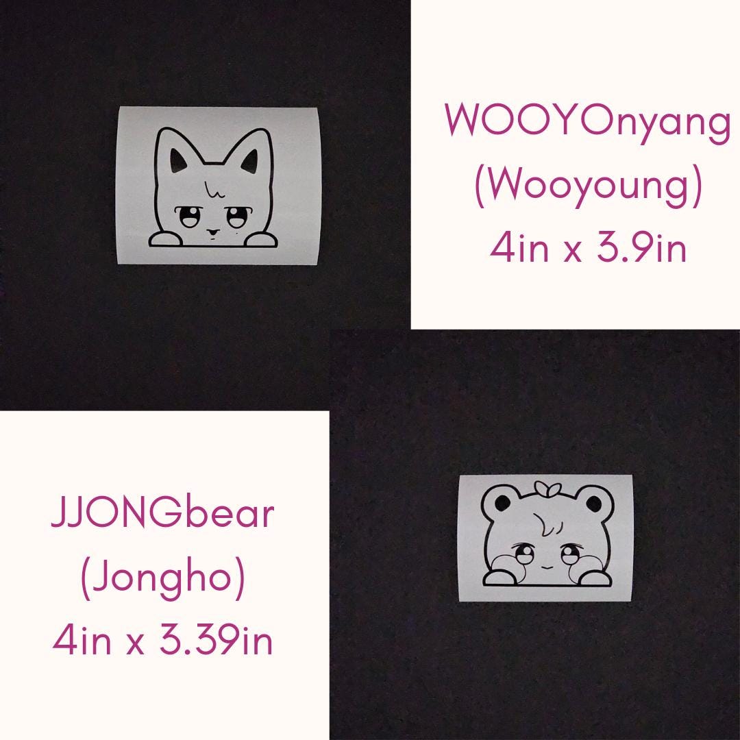 ATEEZ Aniteez Character Peeker Vinyl Decals