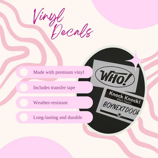 Boy Next Door Vinyl Decals (19 Colors to Choose From!)