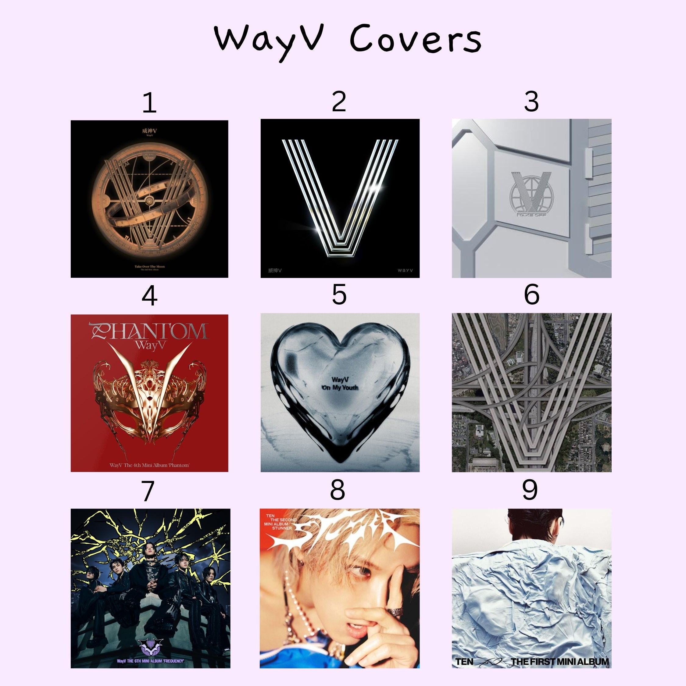 WayV Album Cover Keychains