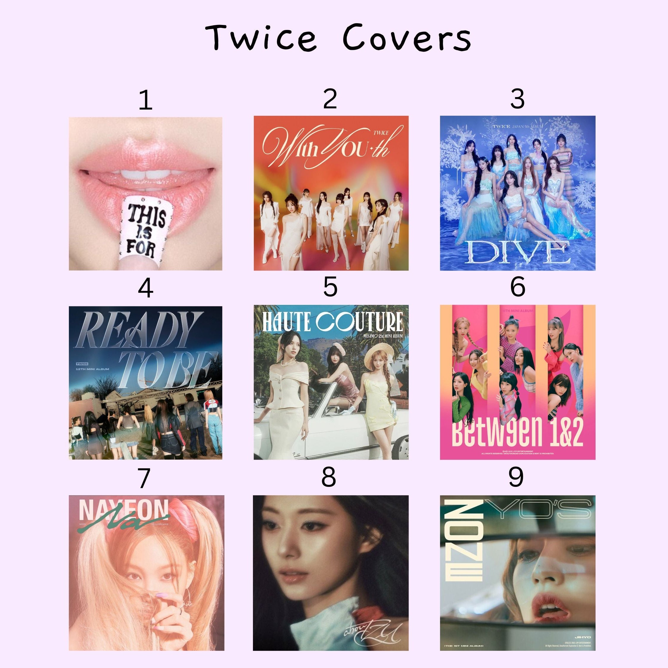 Twice Album Cover Keychains