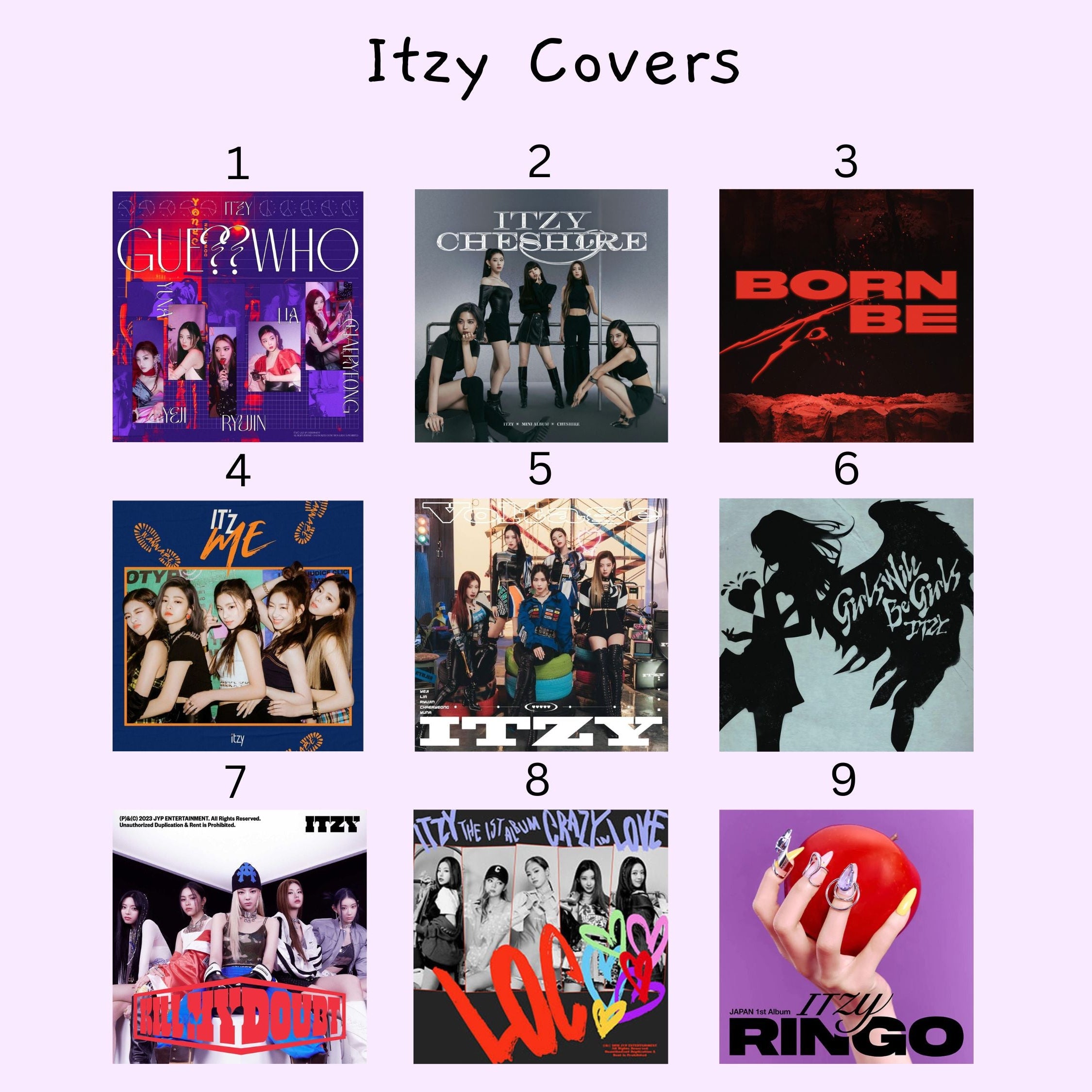ITZY Album Cover Keychains