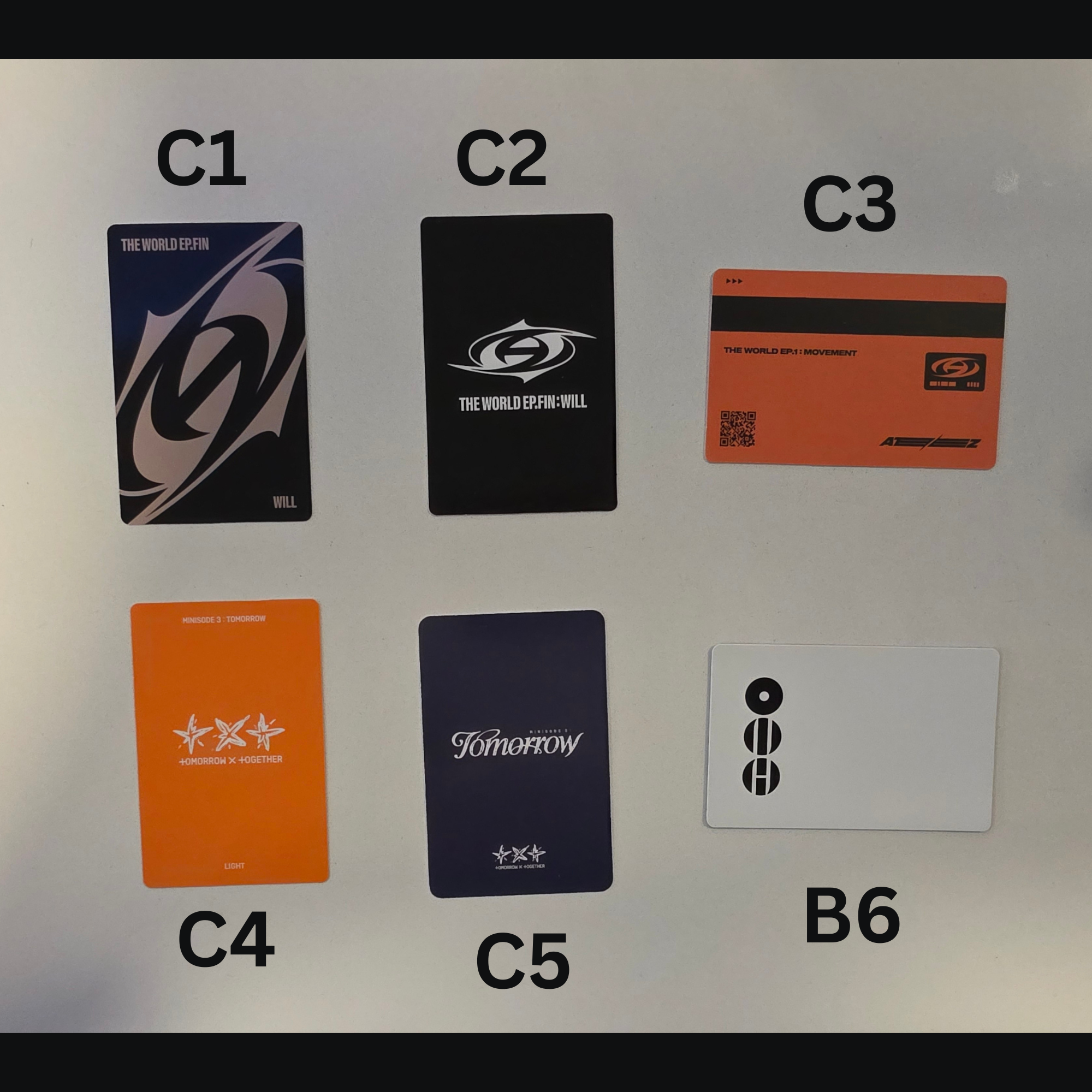 Assorted Official Kpop Photocards (Ateez, BTS, Stray Kids, TXT, etc.)