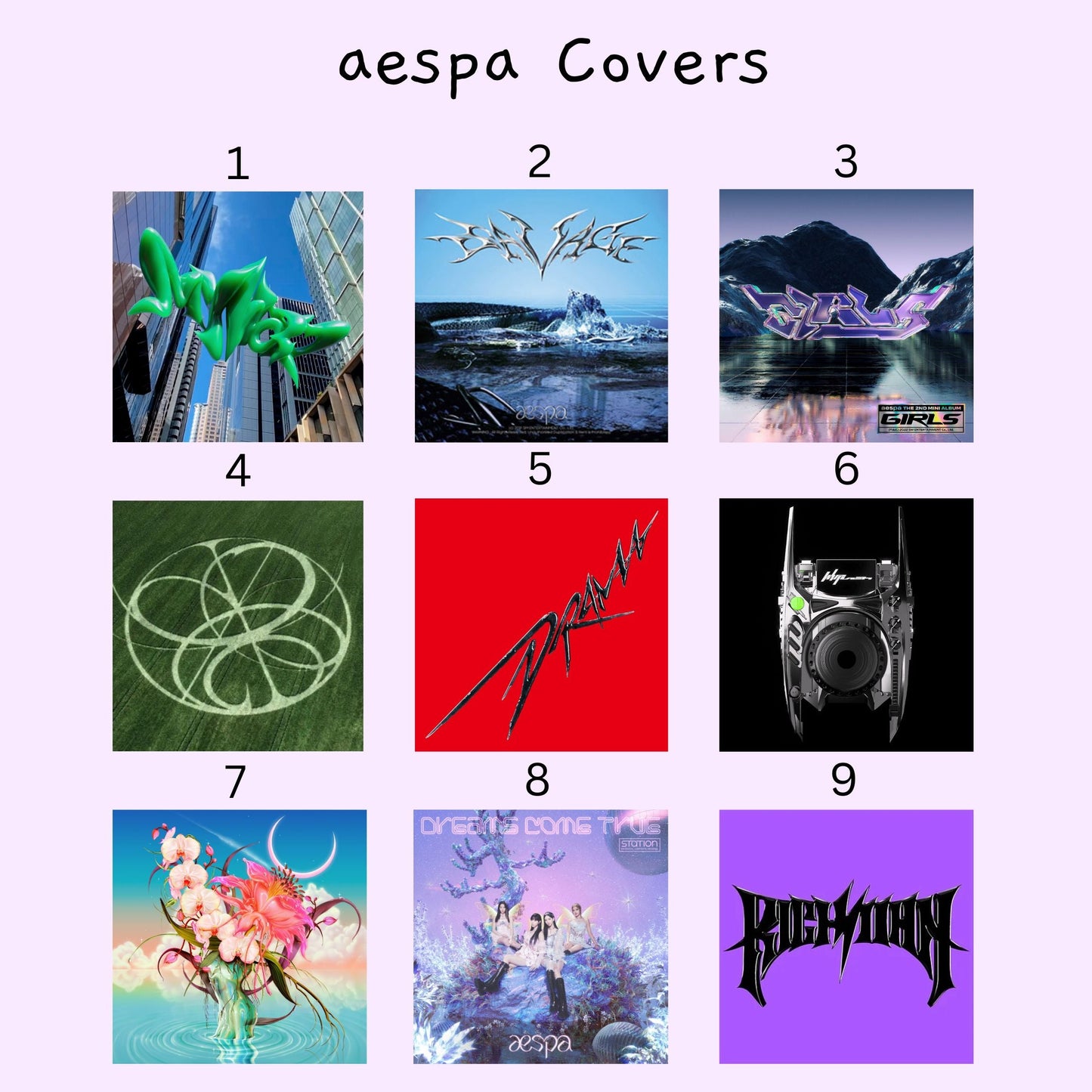 aespa Album Cover Keychains