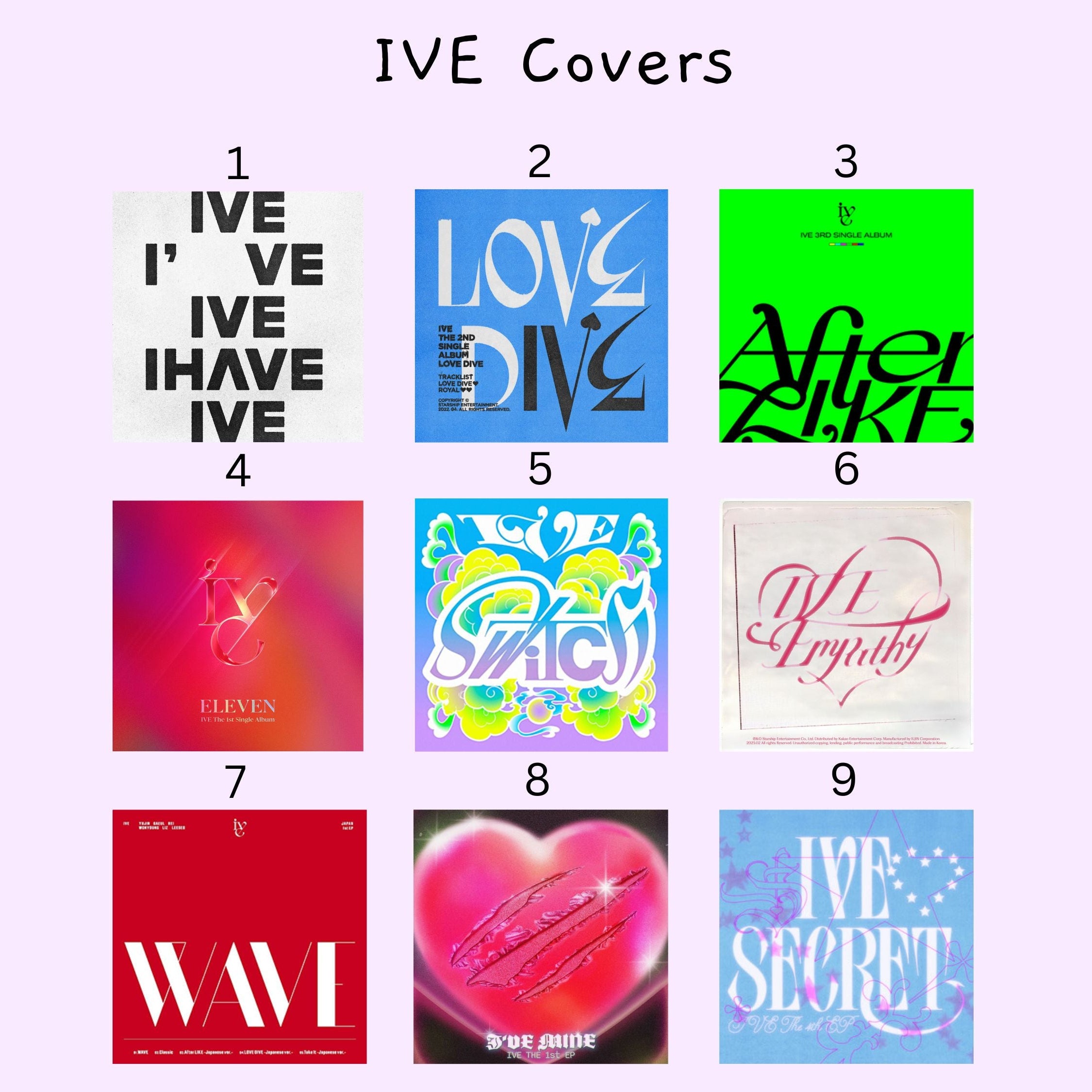 IVE Album Cover Keychains
