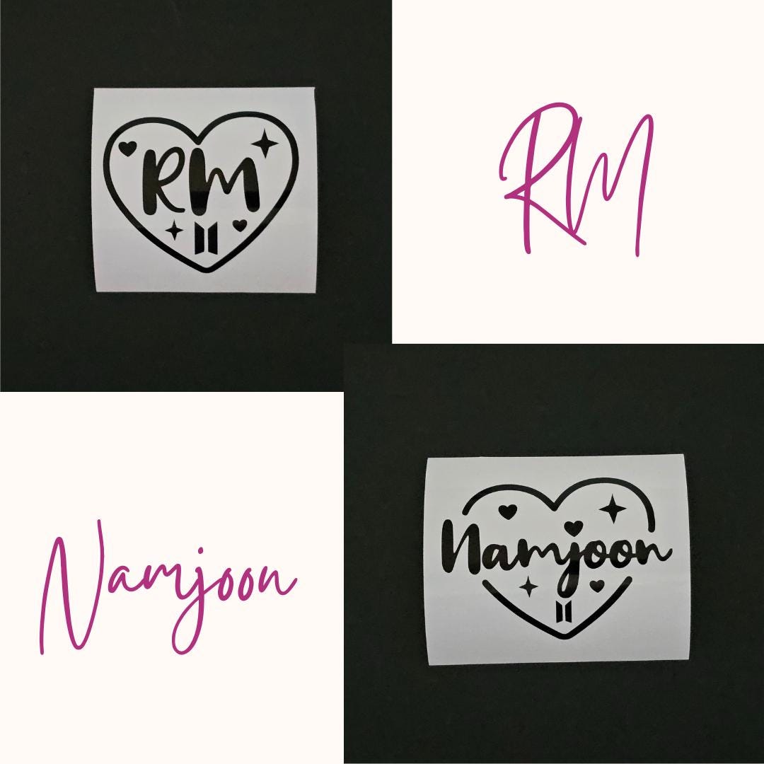 BTS Heart Vinyl Decals