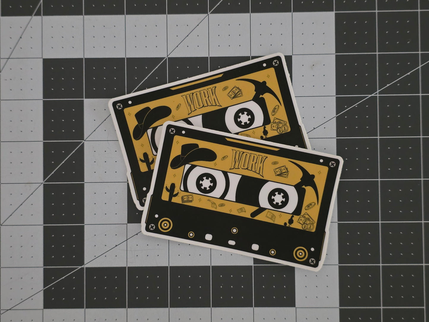 ATEEZ "Work" Inspired Cassette-Style Die Cut Sticker