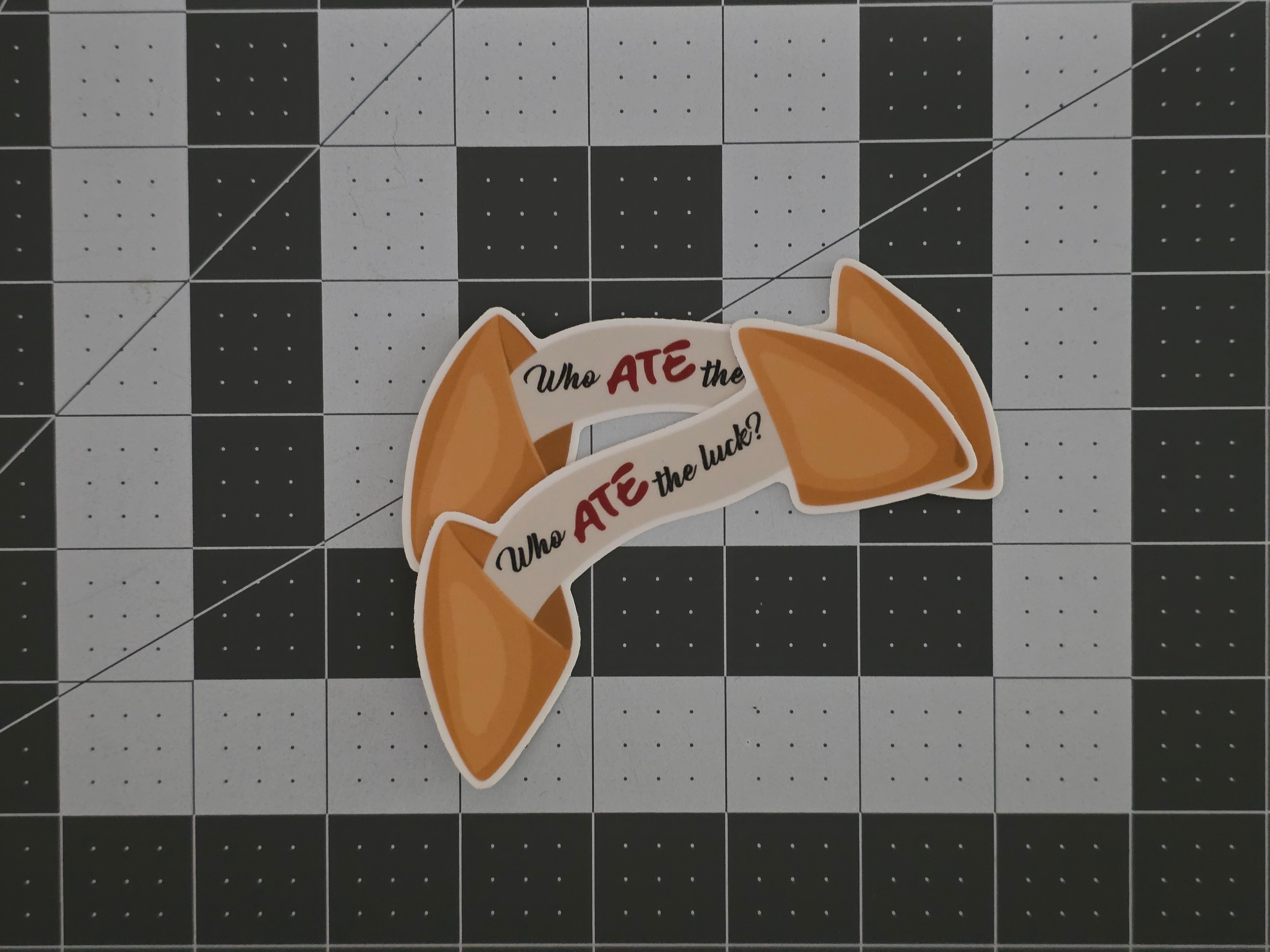 SKZ "ATE" Inspired Fortune Cookie Die Cut Sticker