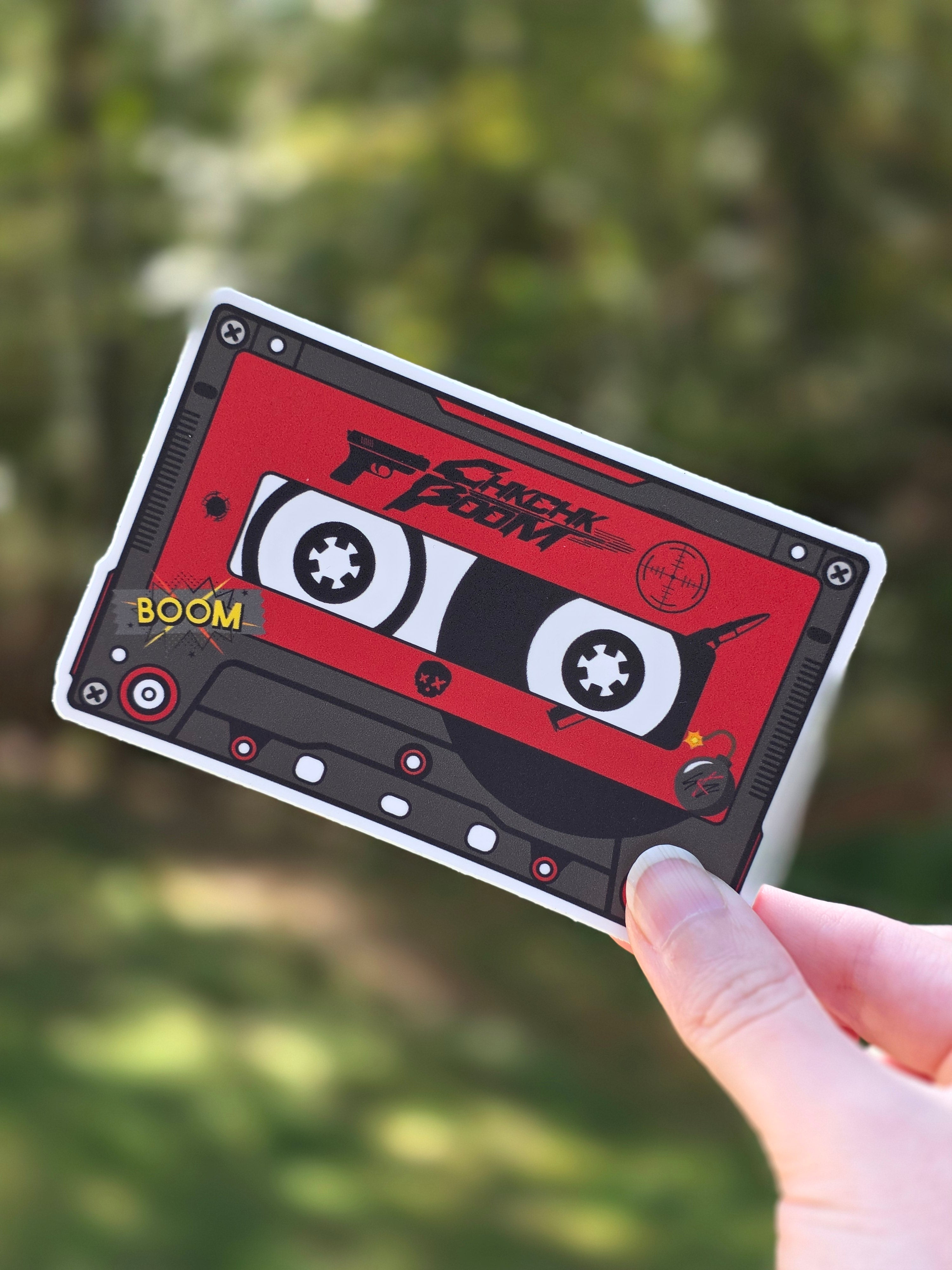 SKZ "Chk Chk Boom" Inspired Cassette-Style Die Cut Sticker