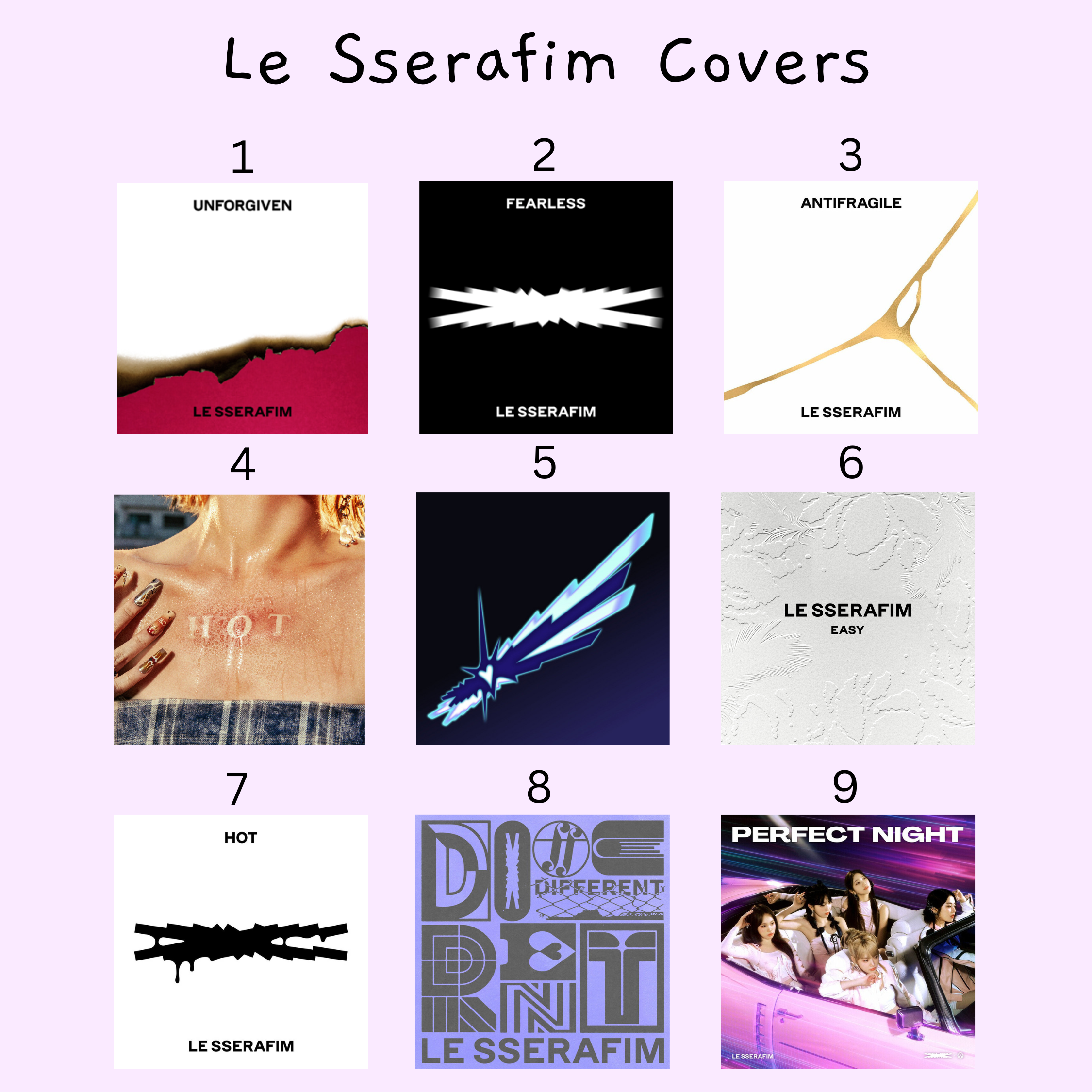 Le Sserafim Album Cover Keychains