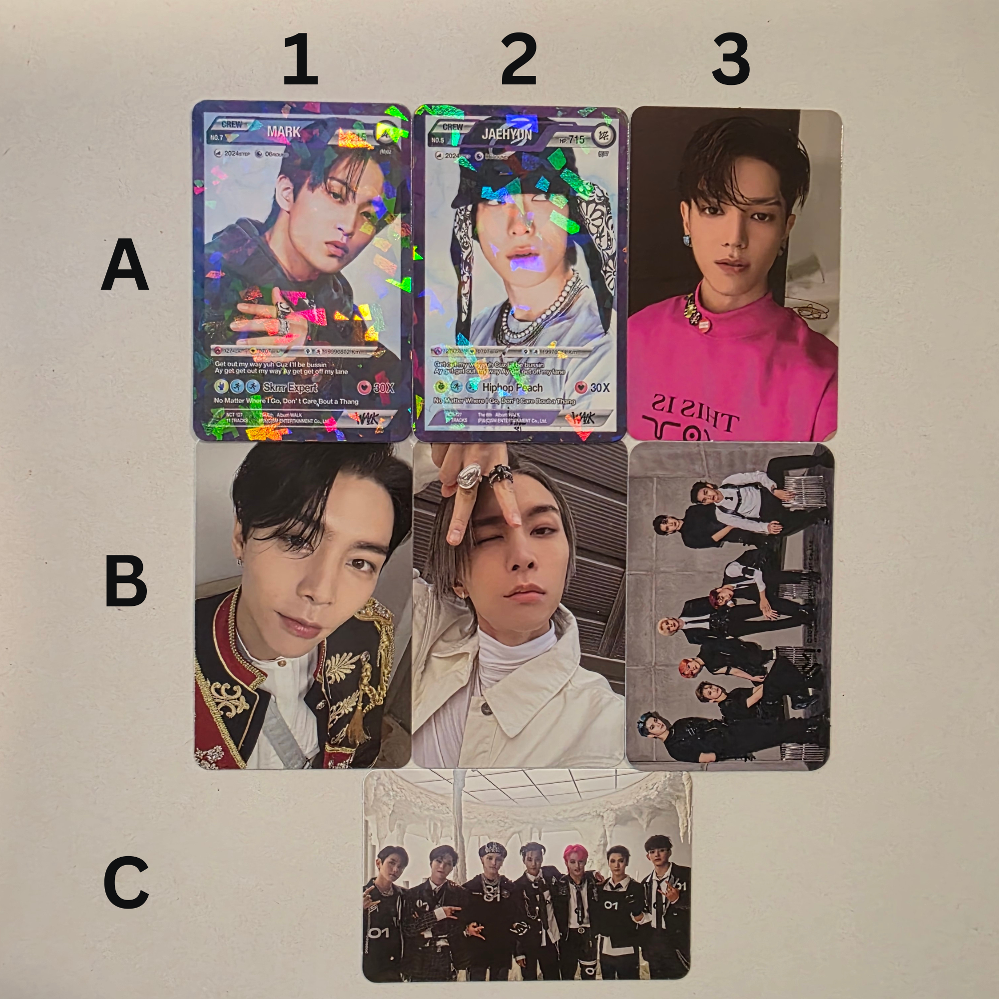 Assorted Official NCT/SuperM Photocards (Walk, Sticker, Ay-Yo, etc.)