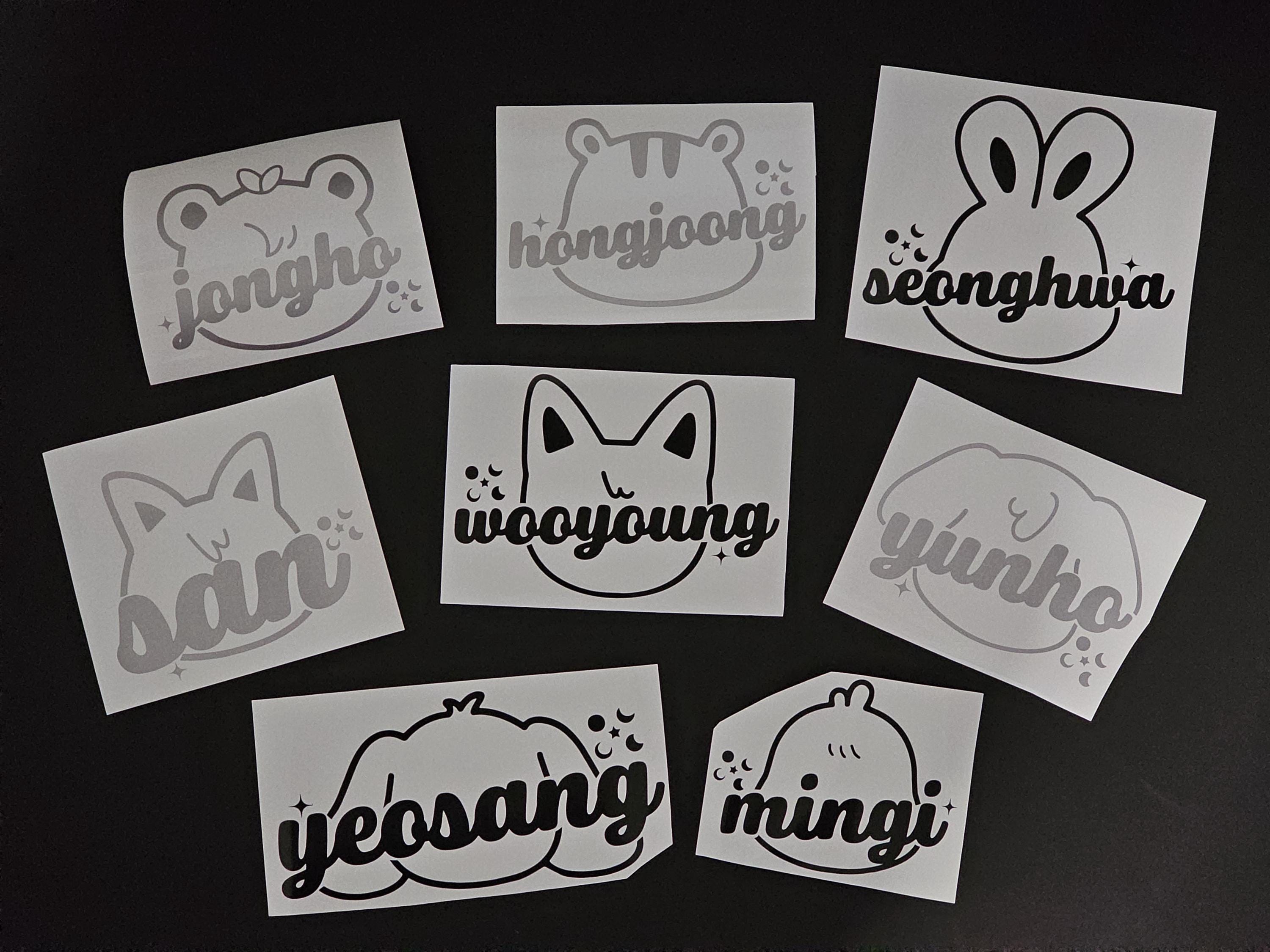 ATEEZ Aniteez Characters w/ Names Vinyl Decals