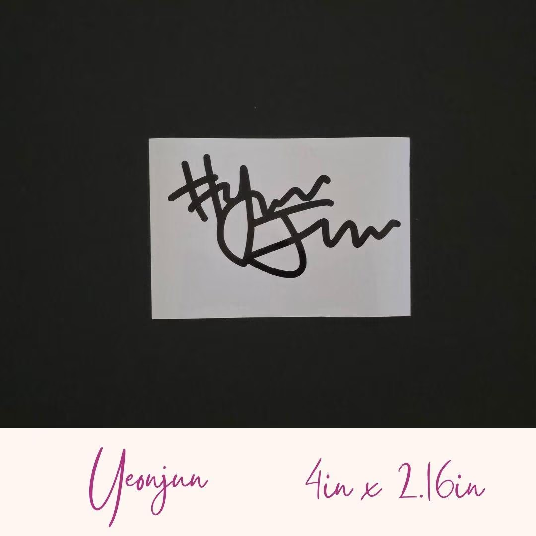 TXT Autograph Vinyl Decals (19 Colors to Choose From!)