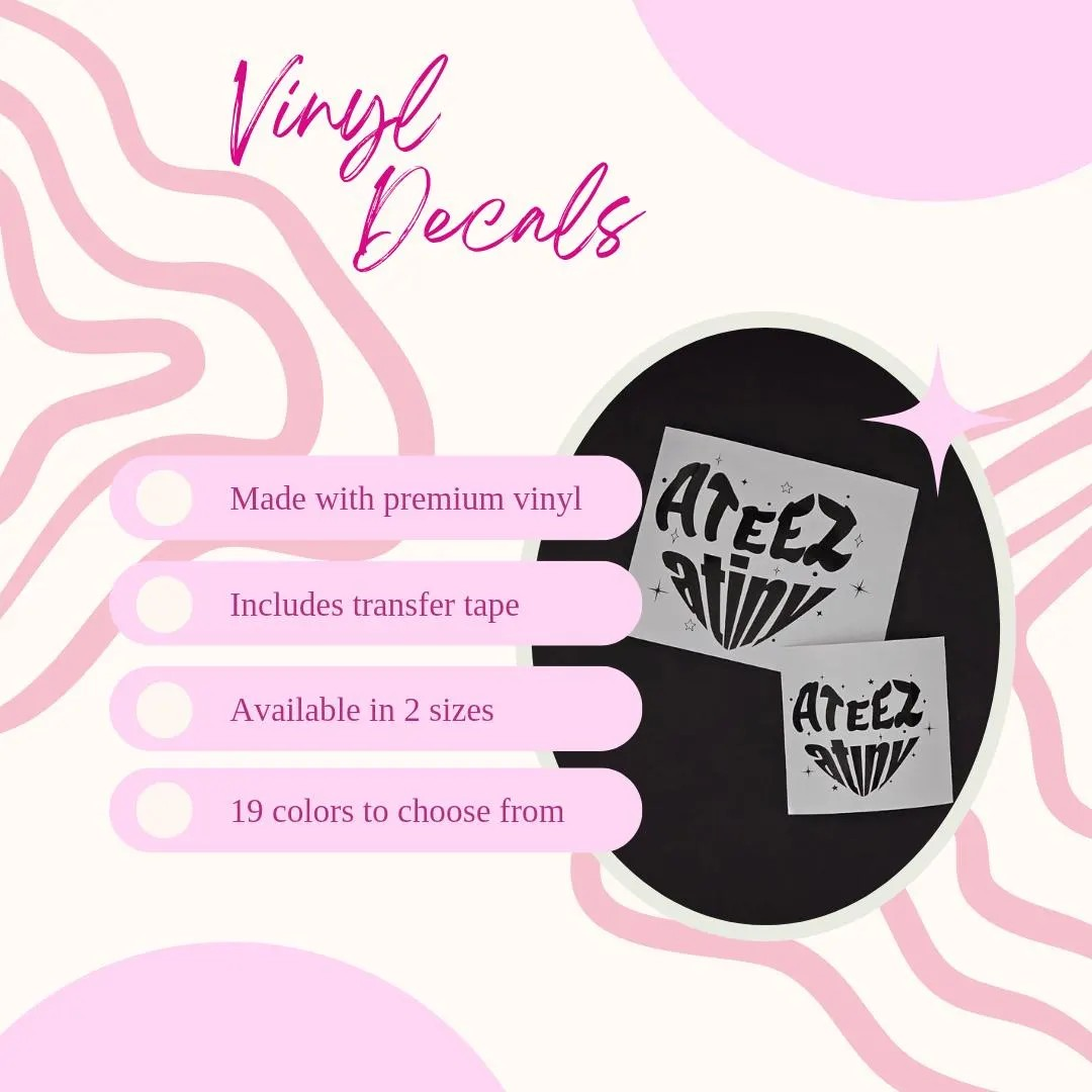 ATEEZ/ATINY Heart Vinyl Decal (19 Colors to Choose From!)
