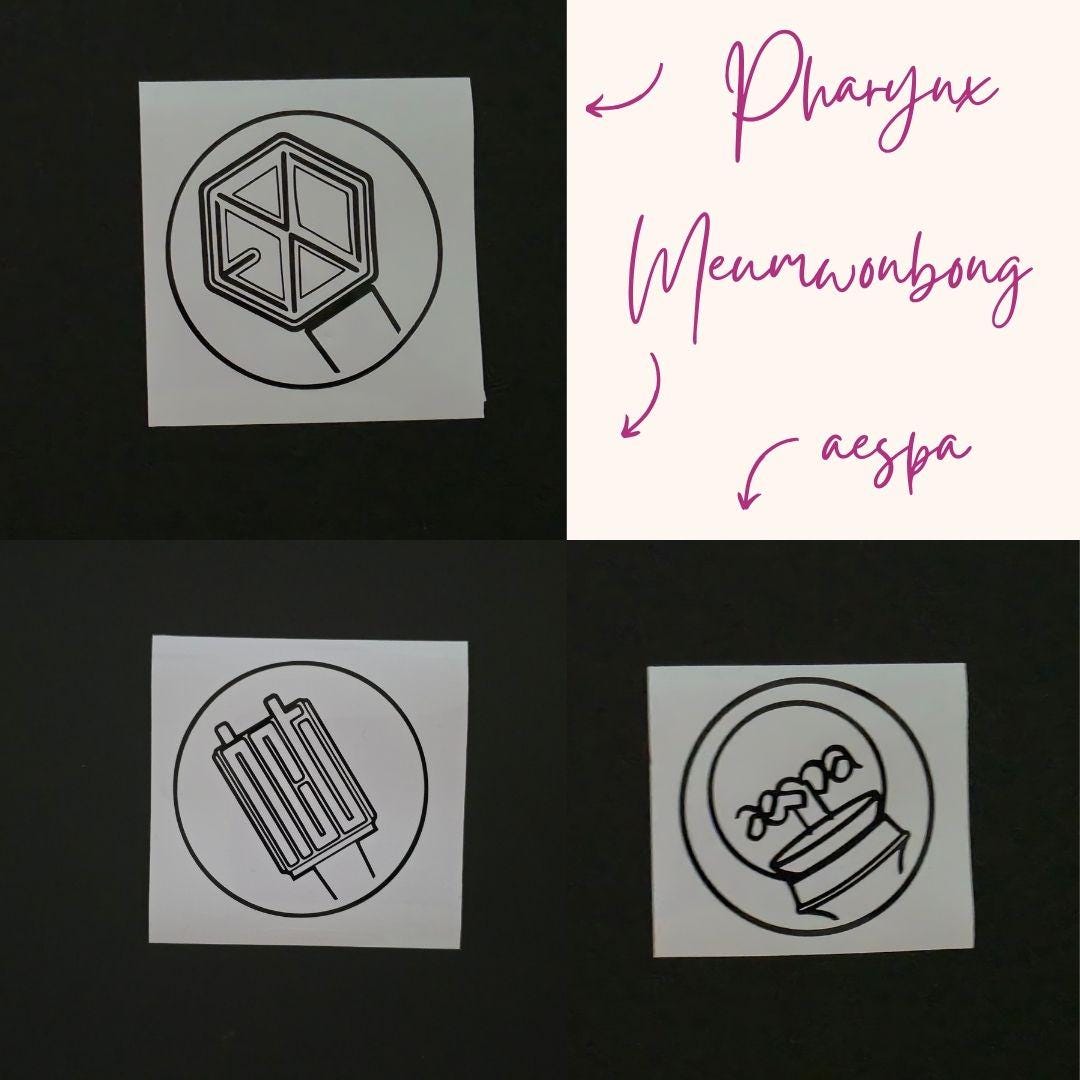 Kpop Group Lightstick Circle Decals (12 Designs to Choose From!)