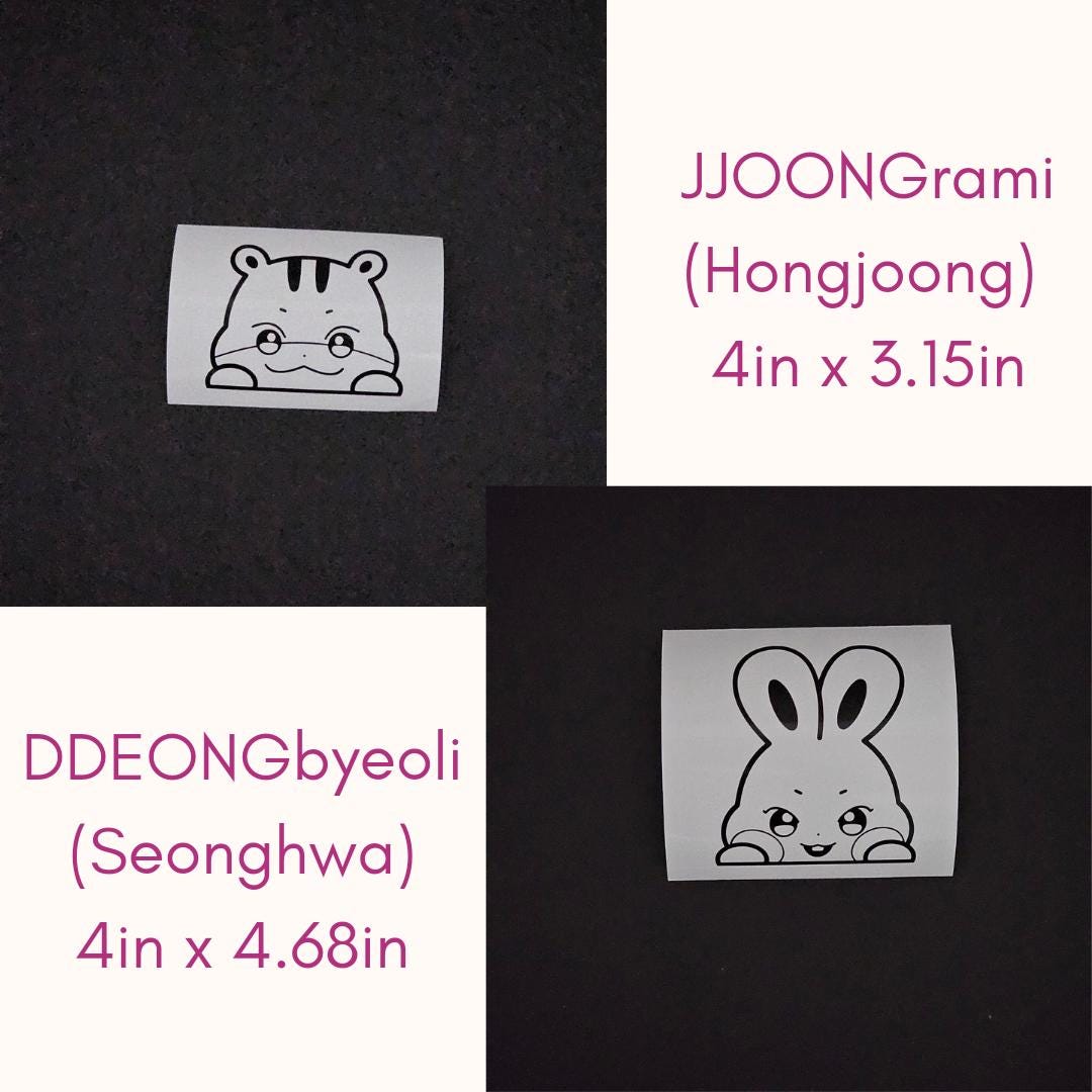 ATEEZ Aniteez Character Peeker Vinyl Decals