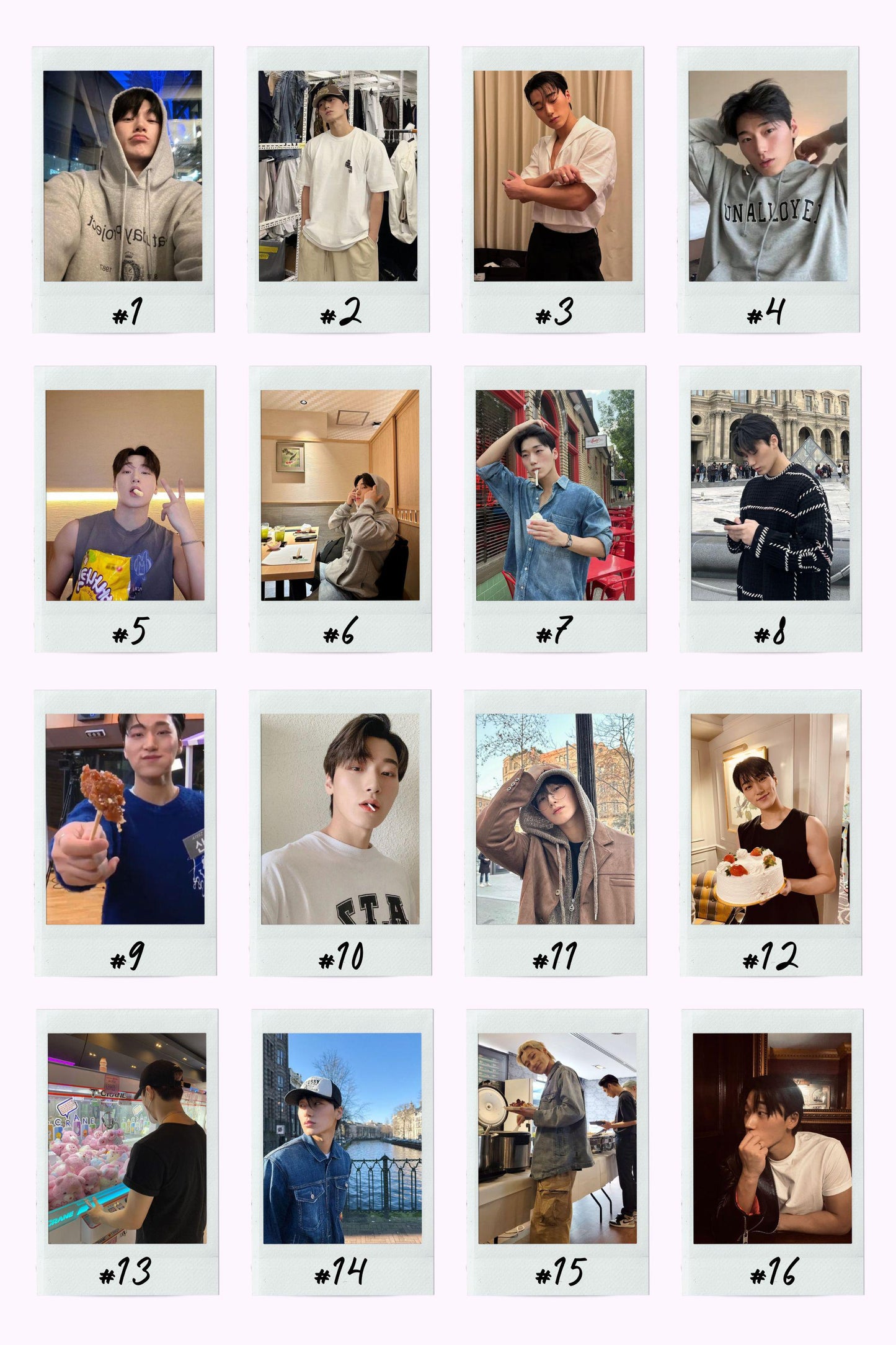 ATEEZ Boyfriend Material Instant Photos (Maknae Line)