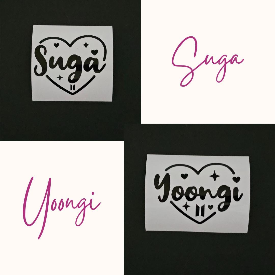 BTS Heart Vinyl Decals
