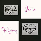 BTS Heart Vinyl Decals