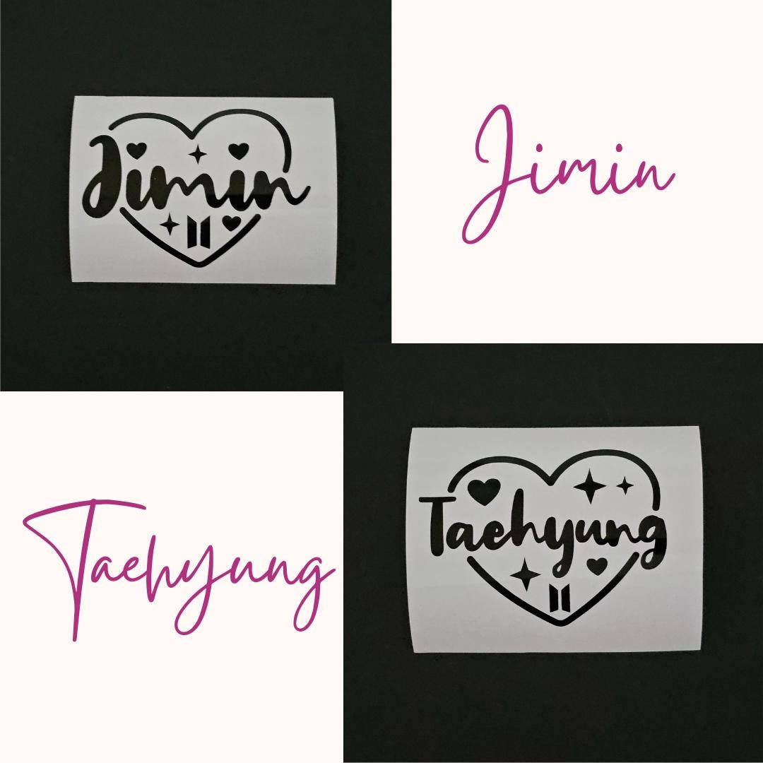 BTS Heart Vinyl Decals