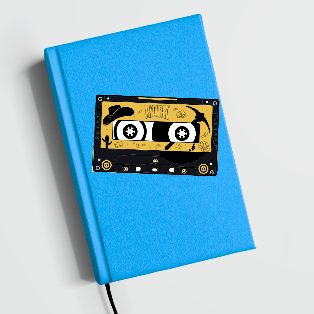 ATEEZ "Work" Inspired Cassette-Style Die Cut Sticker