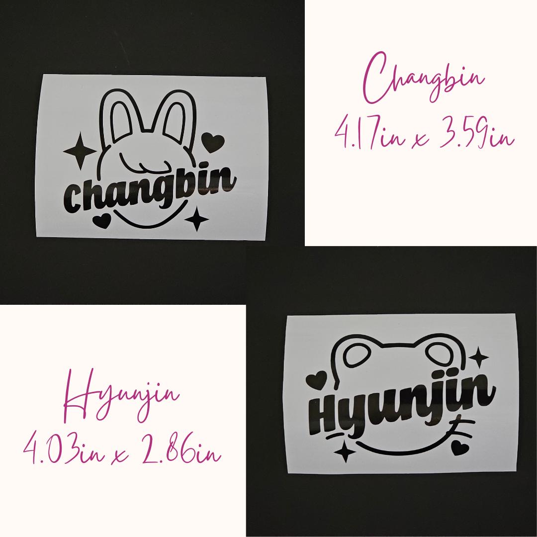 Stray Kids SKZOO Characters w/ Names Vinyl Decals