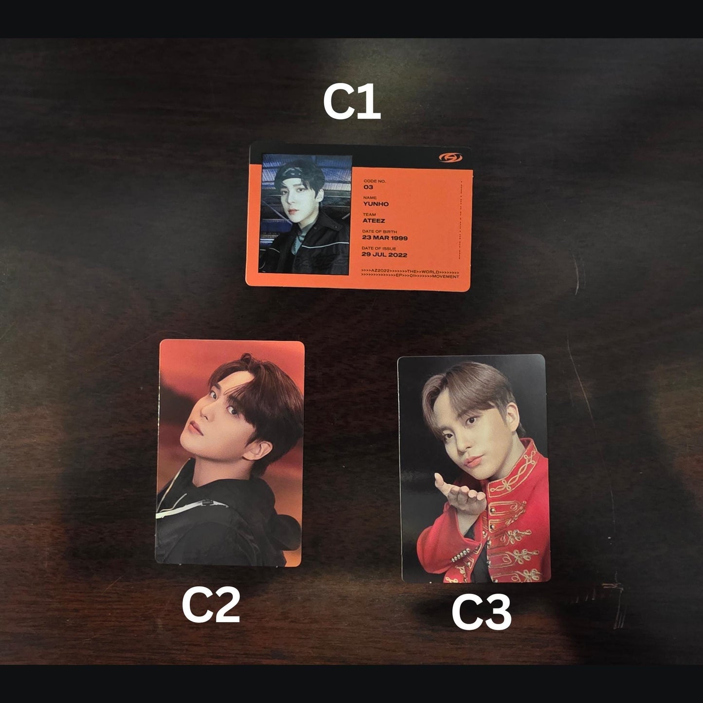 Assorted Official Kpop Photocards (Ateez, BTS, Wonho, Stray Kids, TXT, etc.)