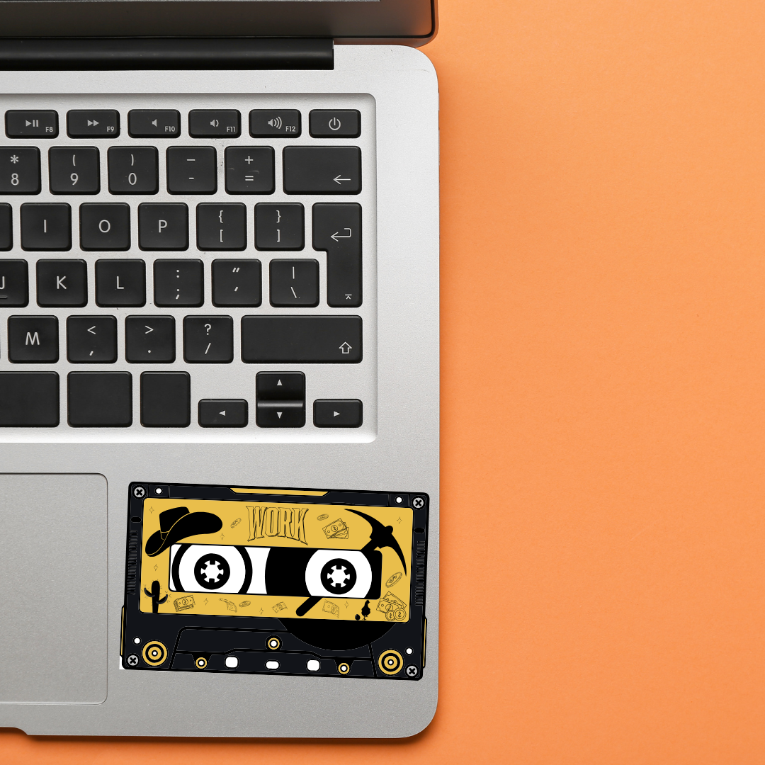 ATEEZ "Work" Inspired Cassette-Style Die Cut Sticker