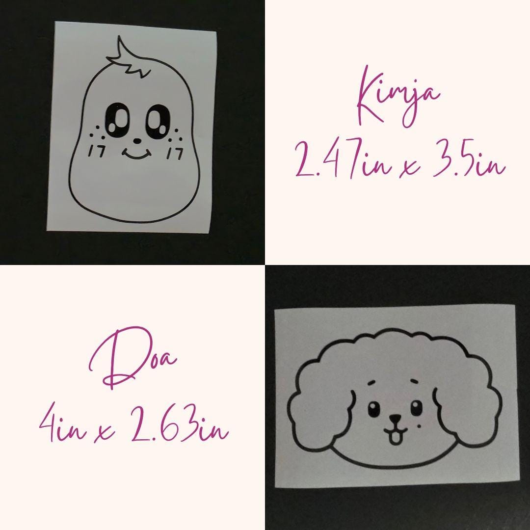 Seventeen Miniteen Character Vinyl Decals