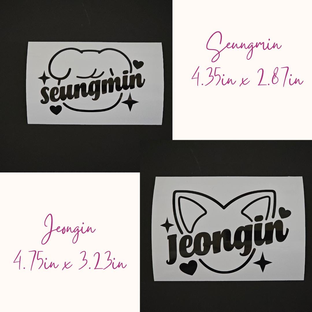 Stray Kids SKZOO Characters w/ Names Vinyl Decals
