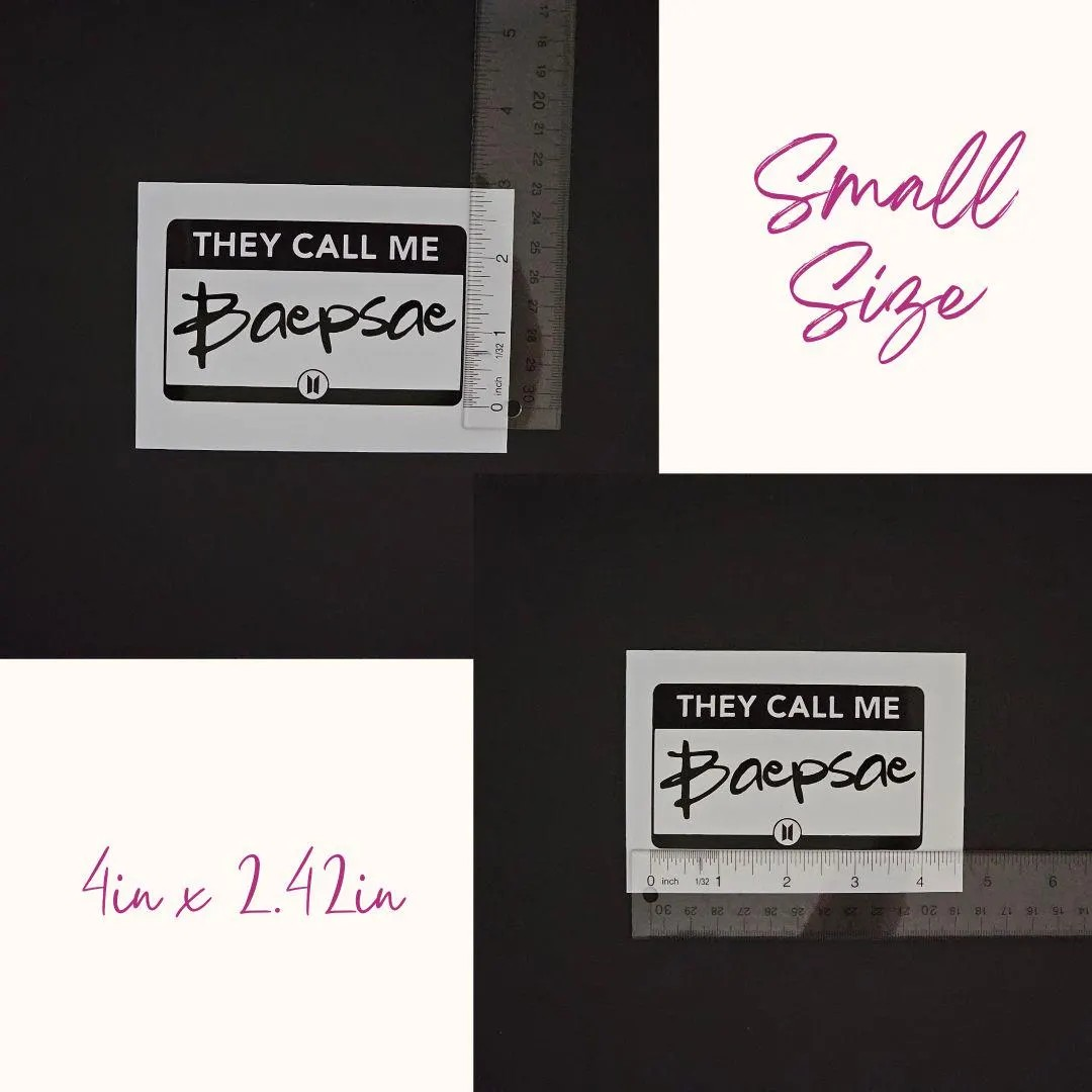 BTS Baepsae Name Tag Vinyl Decal (19 Colors to Choose From!)