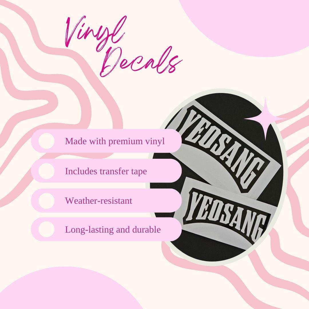 ATEEZ "Work" Style Name Vinyl Decals