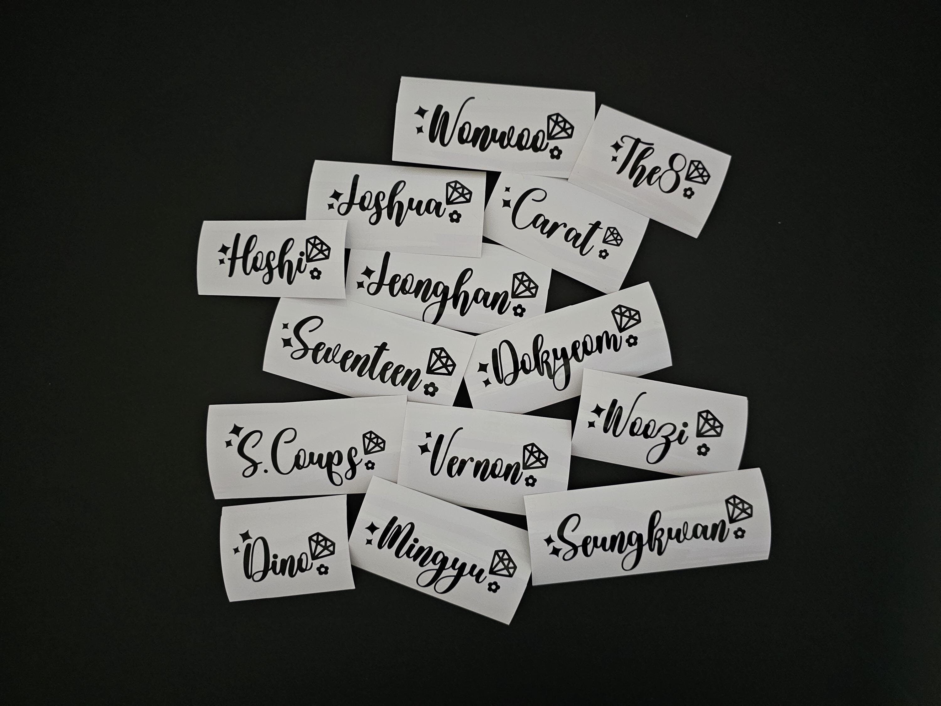 SVT Member Names Vinyl Decals (19 Colors to Choose From!)