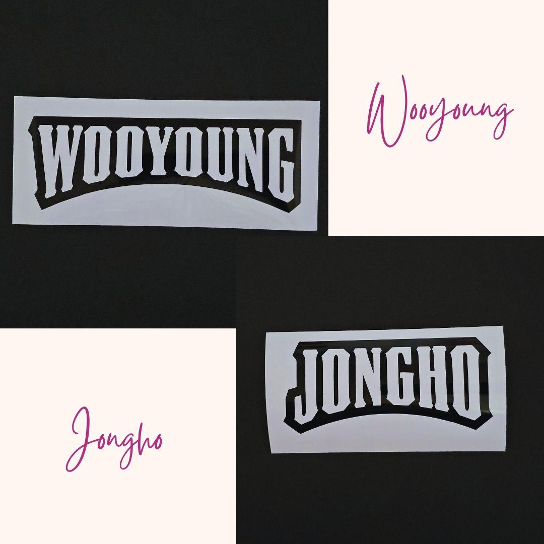 ATEEZ "Work" Style Name Vinyl Decals
