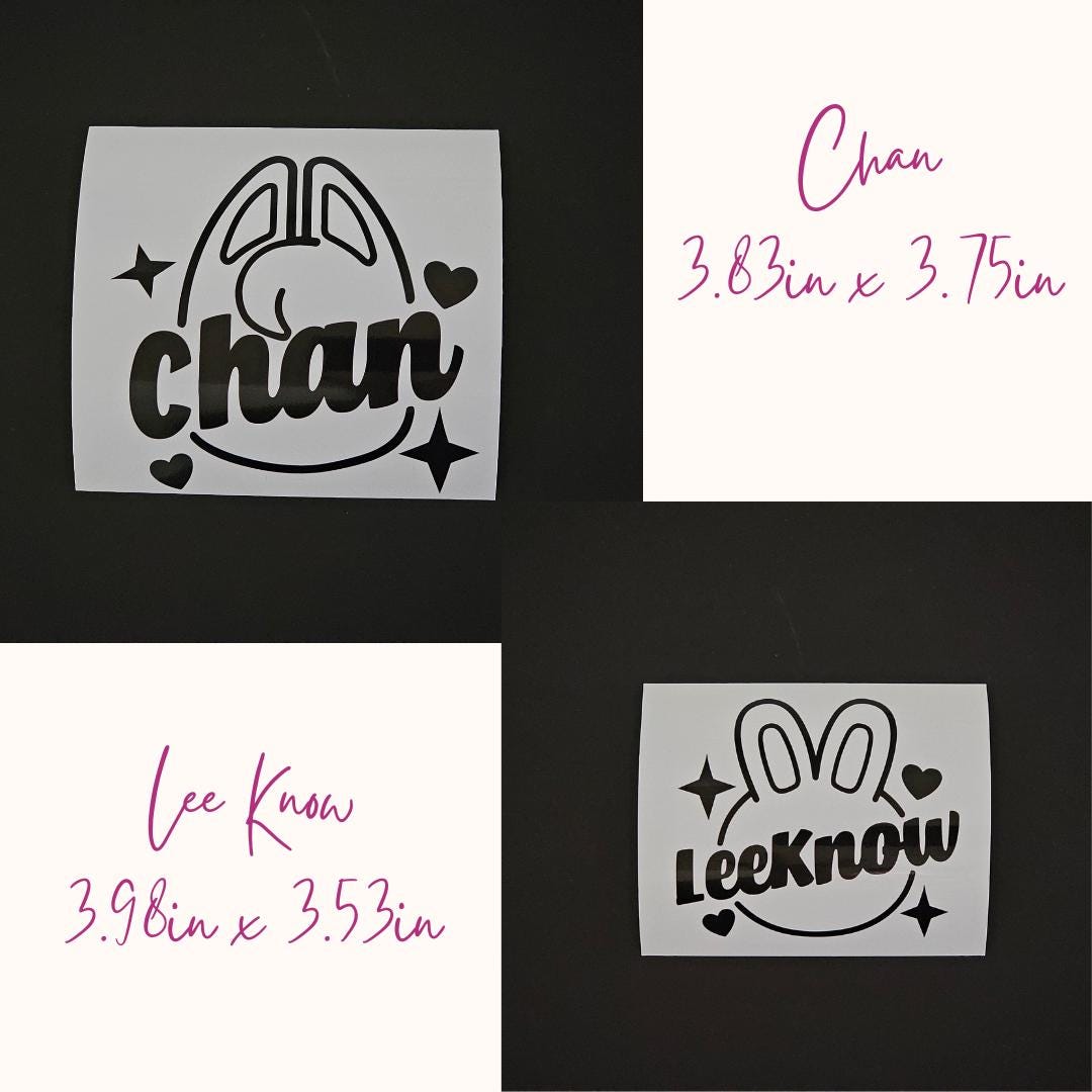 Stray Kids SKZOO Characters w/ Names Vinyl Decals