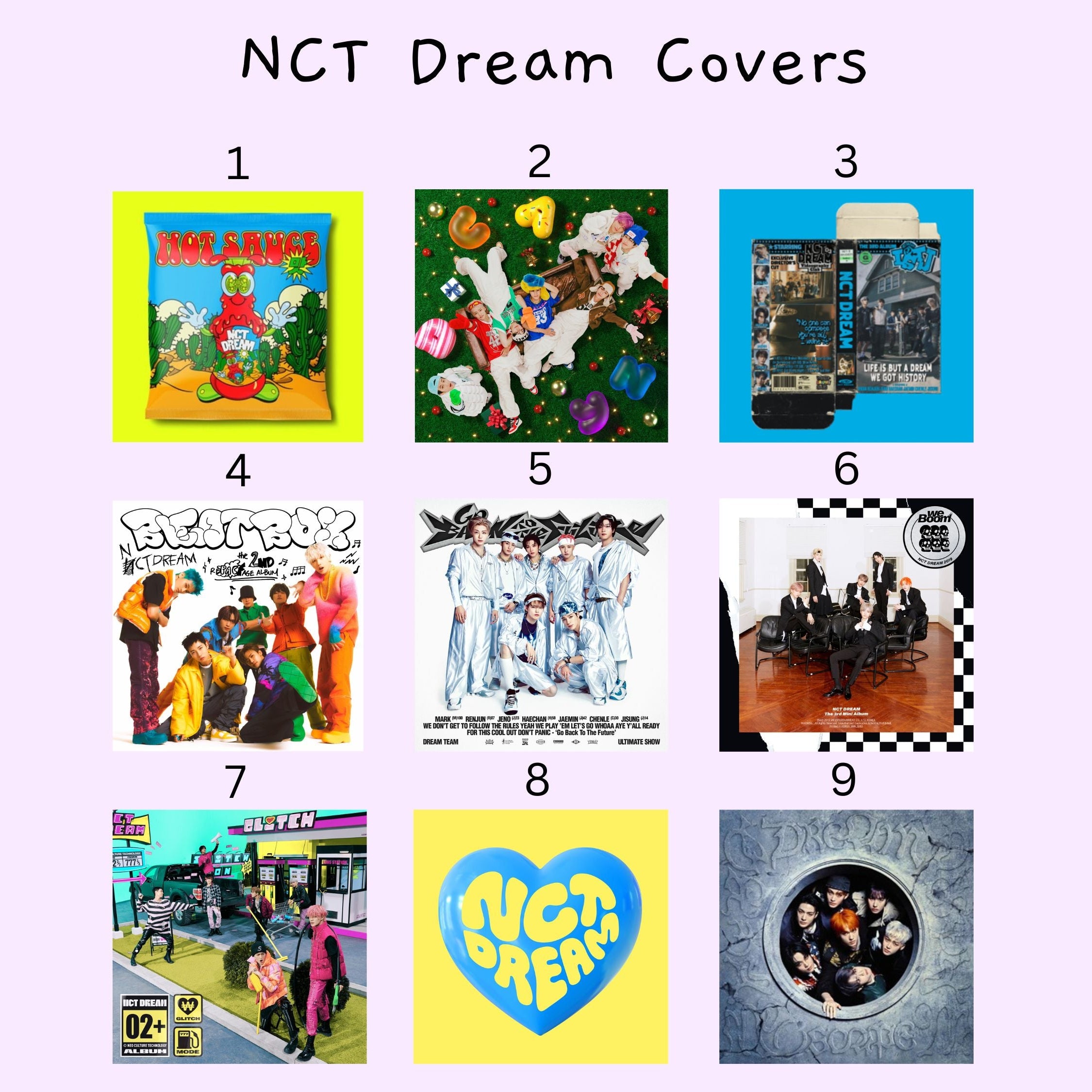 NCT Dream Album Cover Keychains