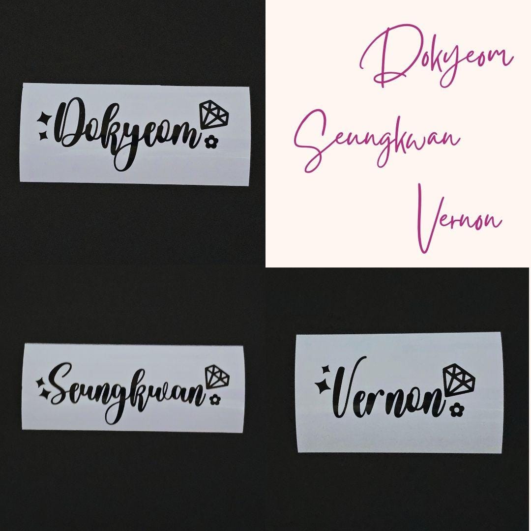 SVT Member Names Vinyl Decals (19 Colors to Choose From!)