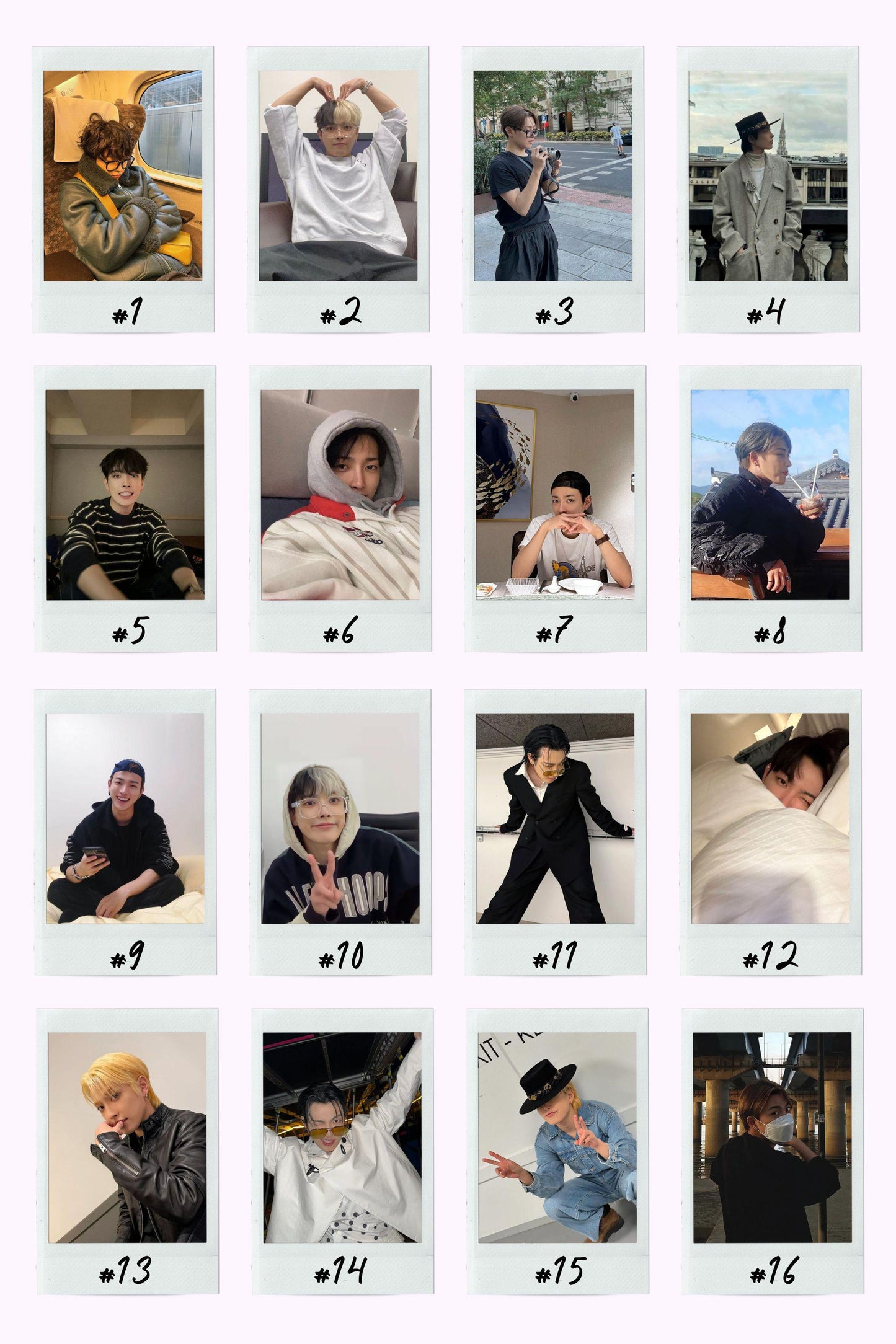 ATEEZ Boyfriend Material Instant Photos (Hyung Line)