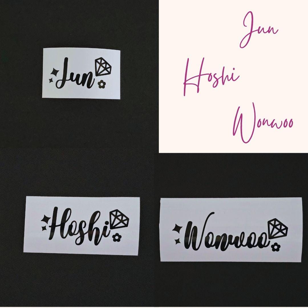 SVT Member Names Vinyl Decals (19 Colors to Choose From!)