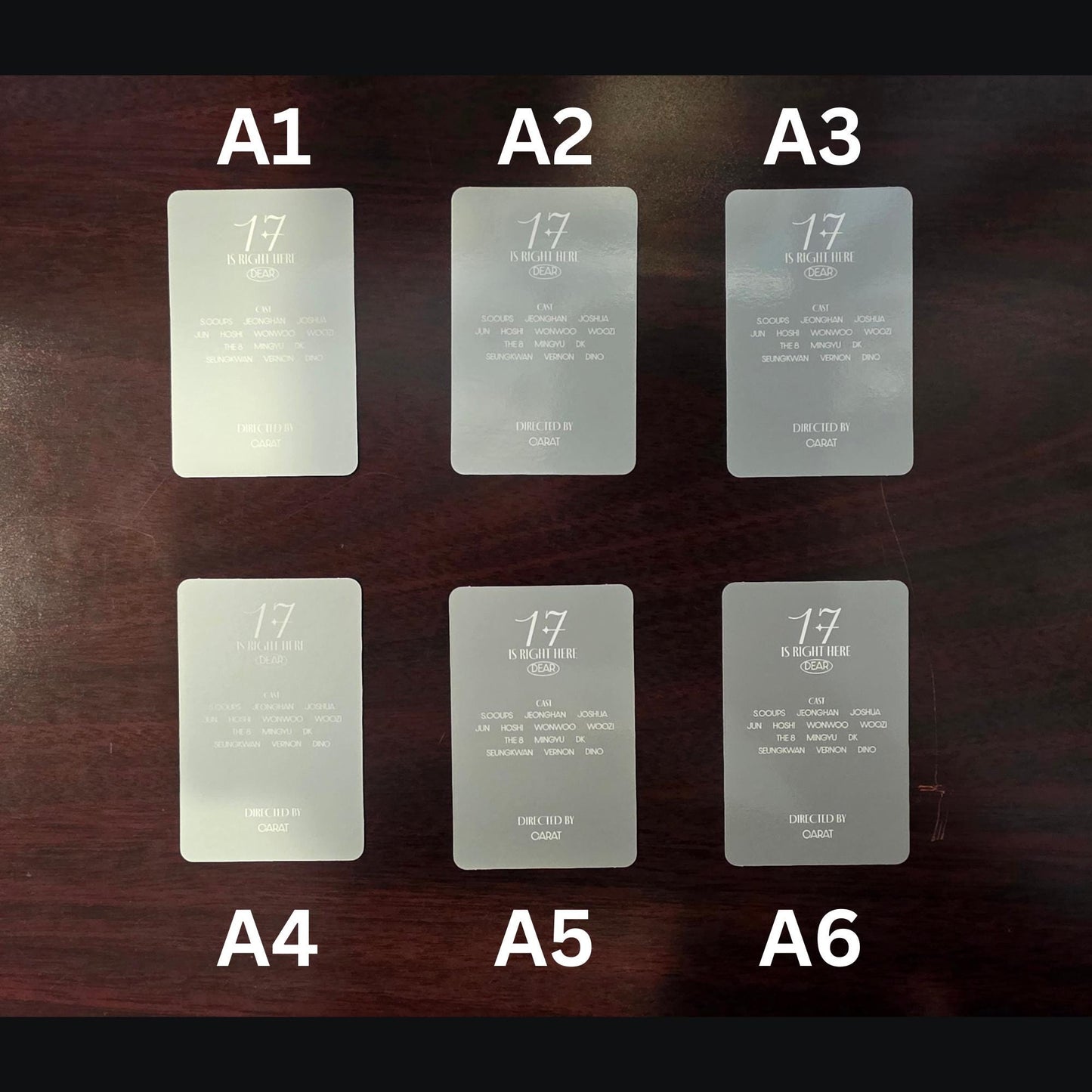 Assorted Seventeen Official Photocards (Spill the Feels / 17 Is Right Here)