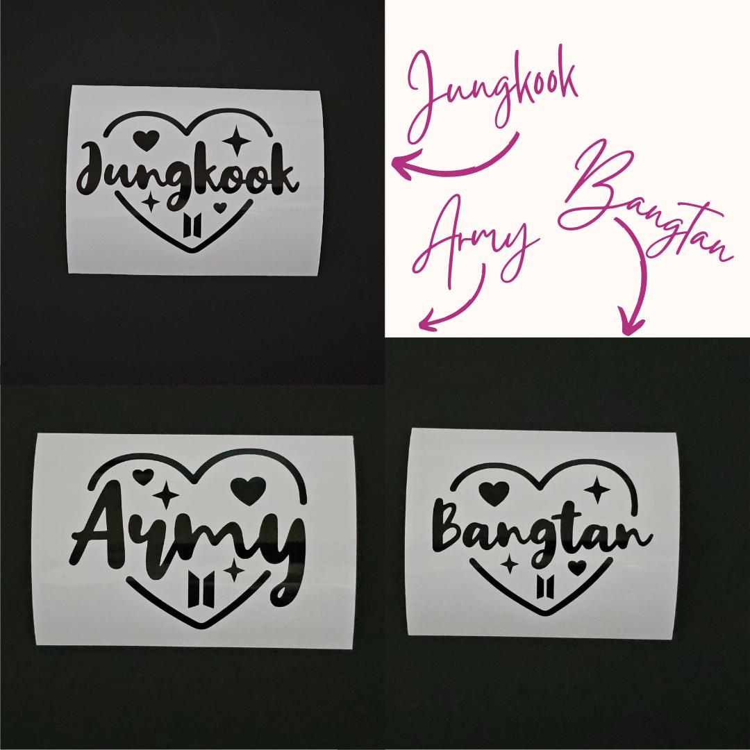 BTS Heart Vinyl Decals