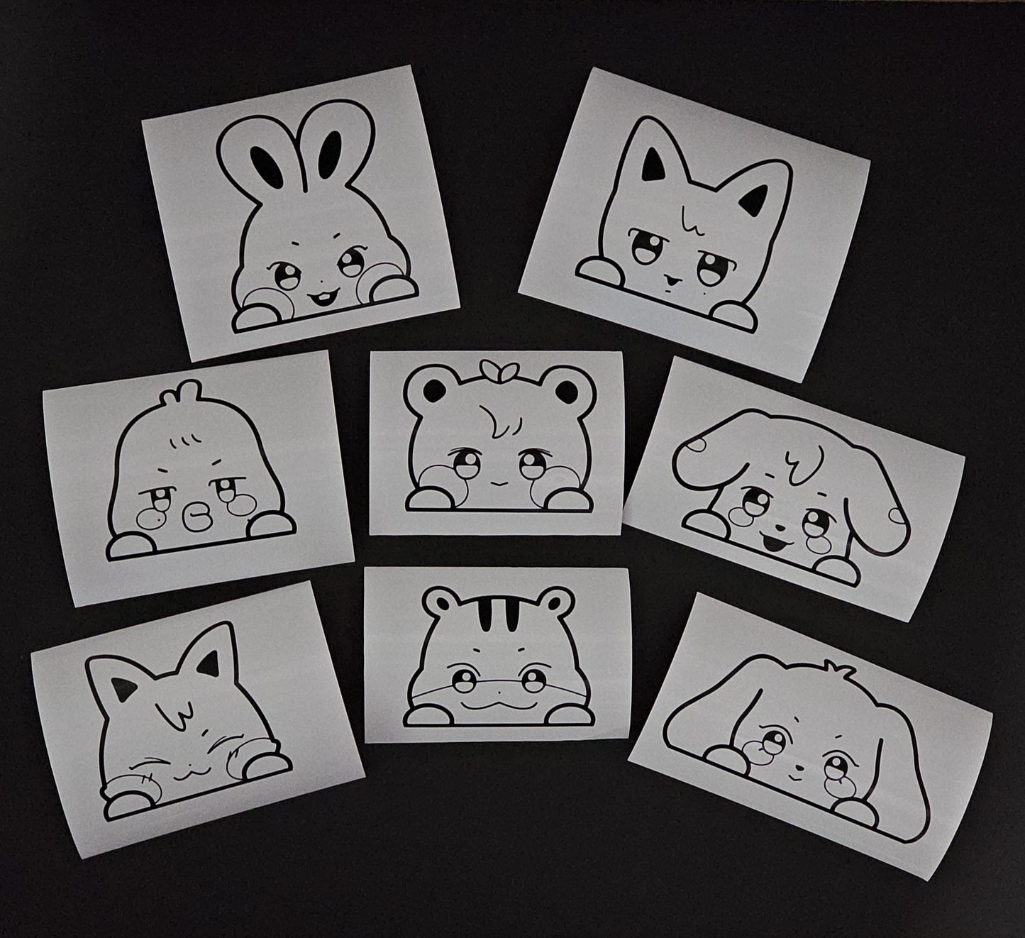 ATEEZ Aniteez Character Peeker Vinyl Decals