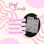 Seventeen Miniteen Character Vinyl Decals