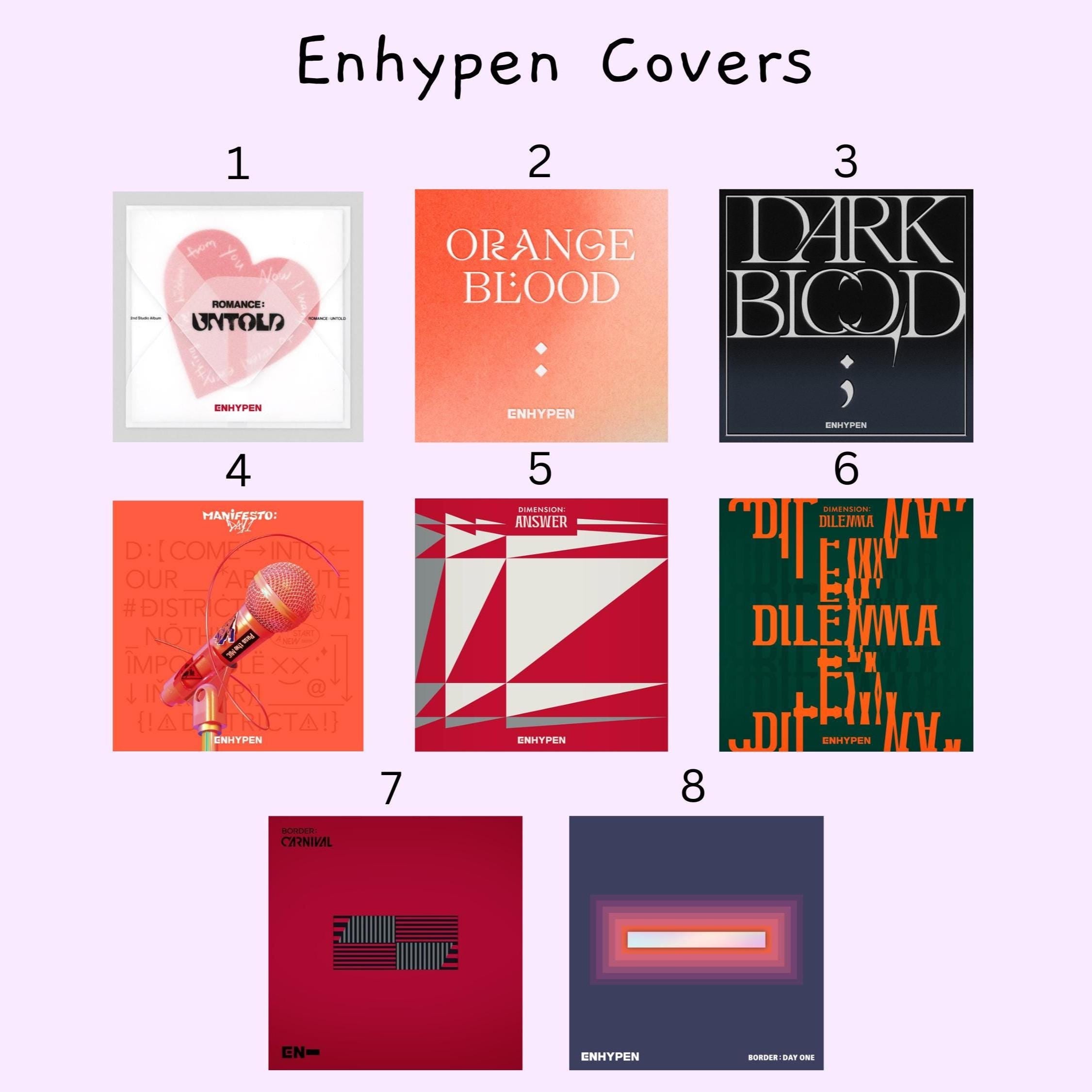 Enhypen Album Cover Keychains