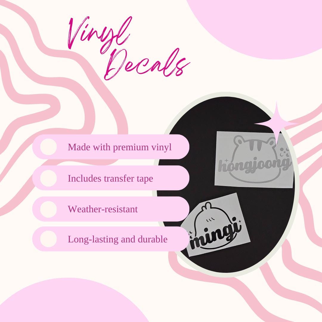 ATEEZ Aniteez Characters w/ Names Vinyl Decals