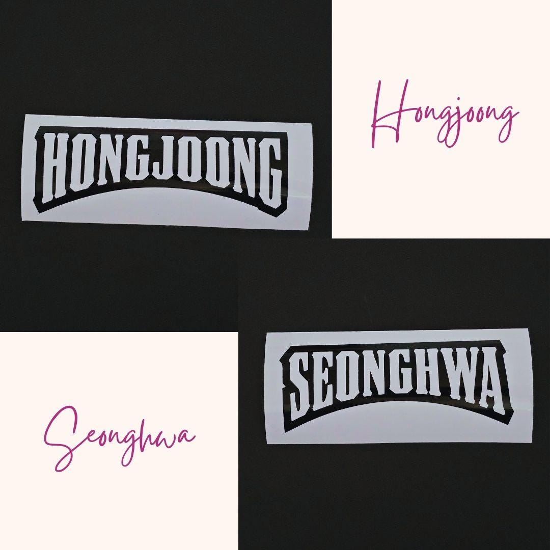 ATEEZ "Work" Style Name Vinyl Decals