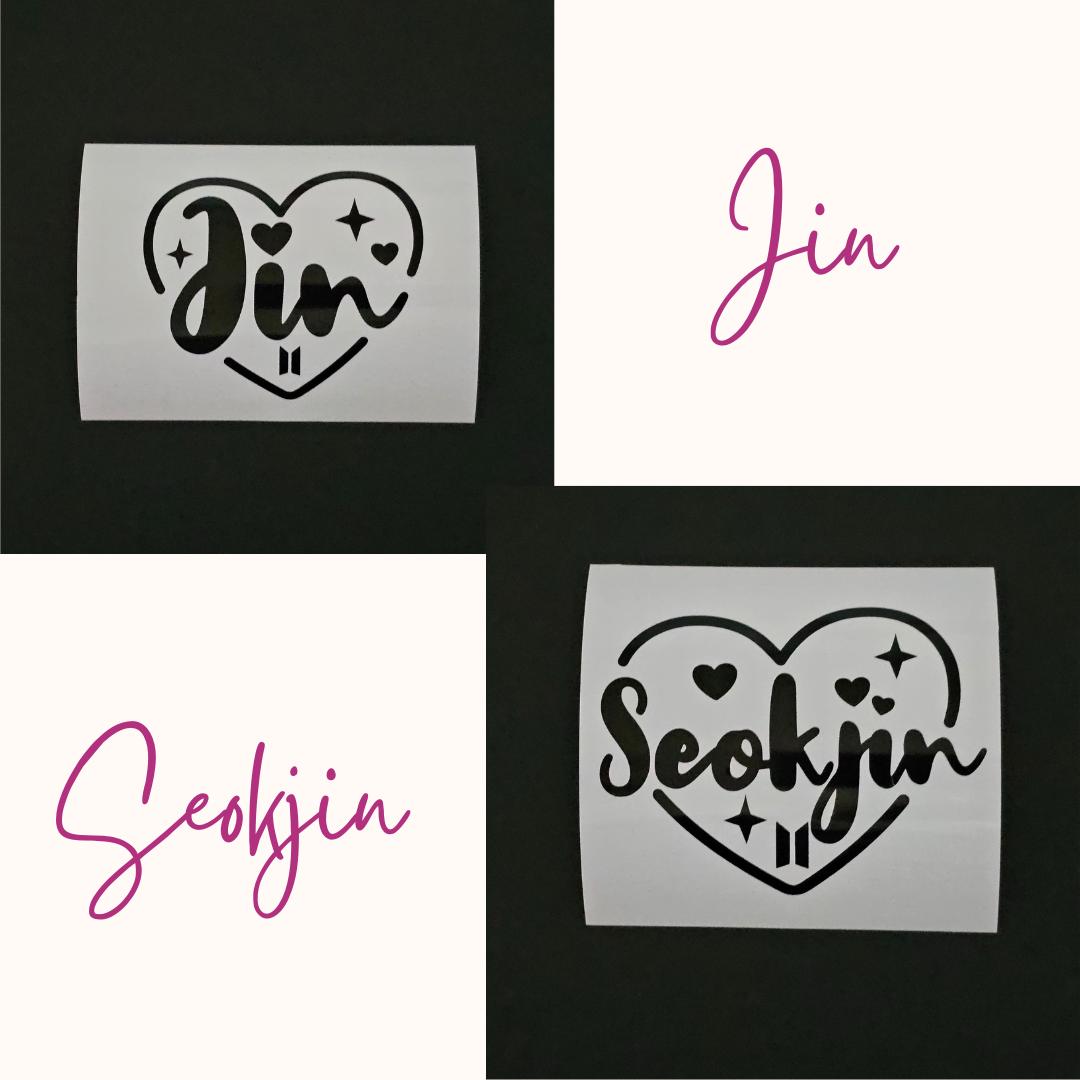 BTS Heart Vinyl Decals