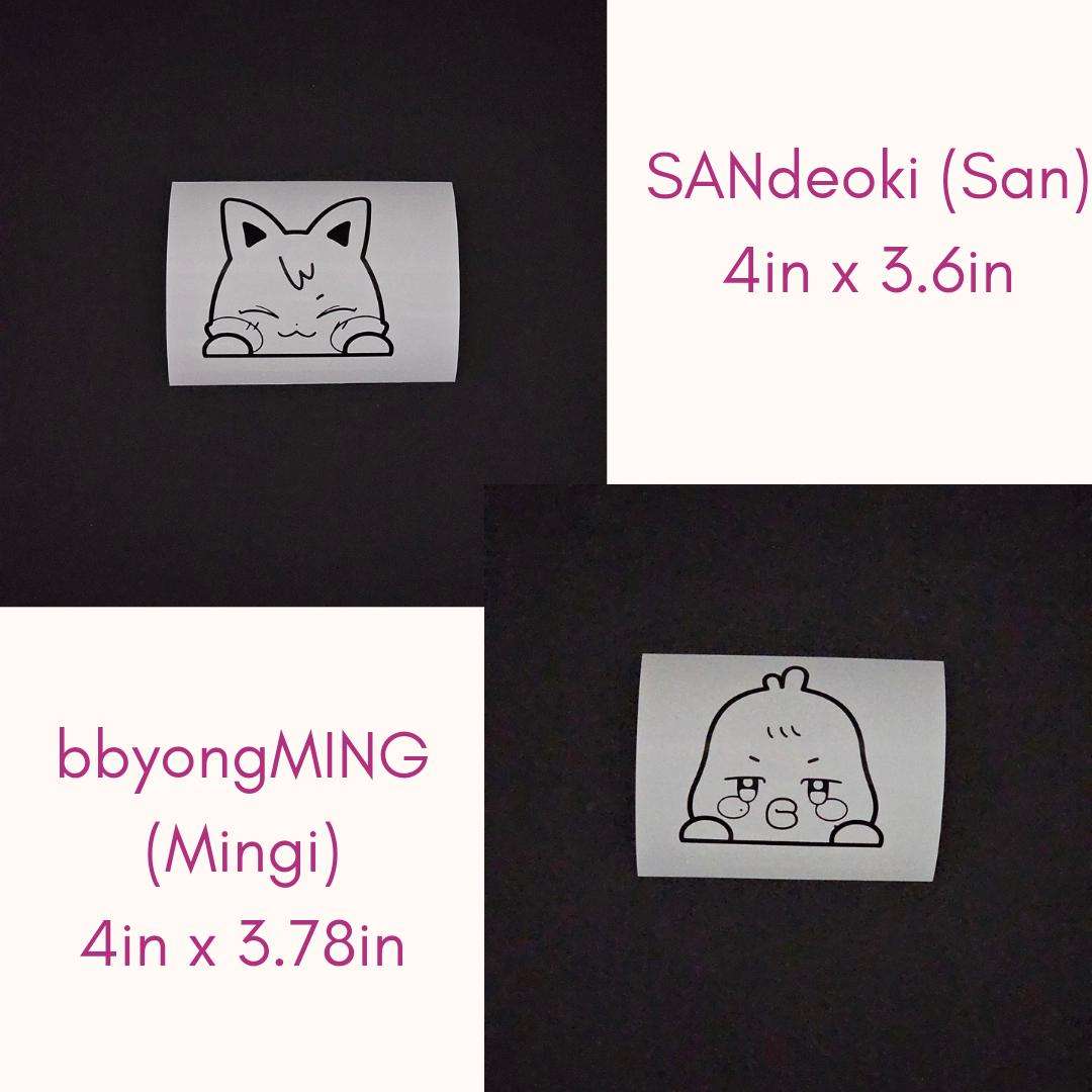 ATEEZ Aniteez Character Peeker Vinyl Decals