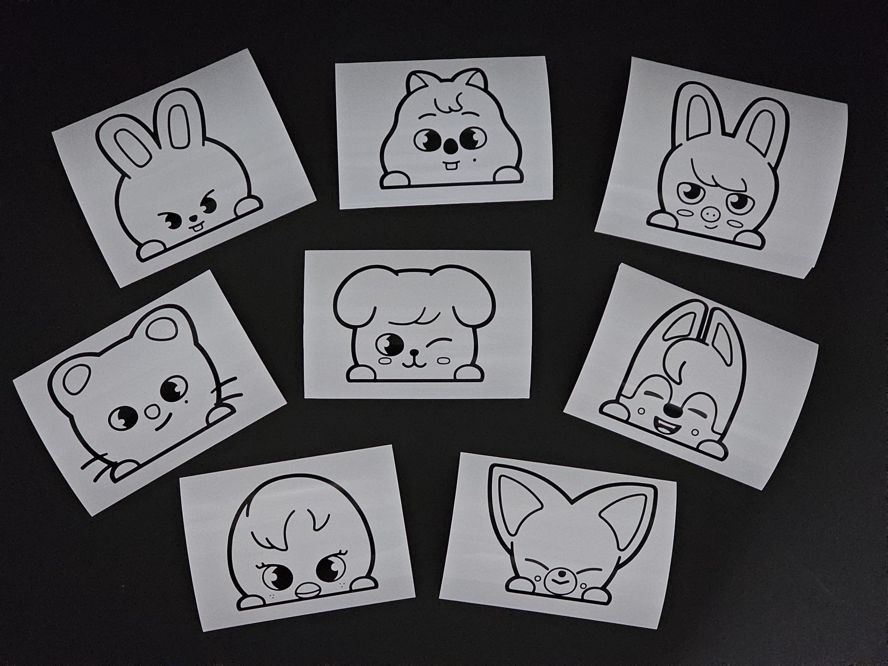 SKZOO Stray Kids Character Peeker Vinyl Decals